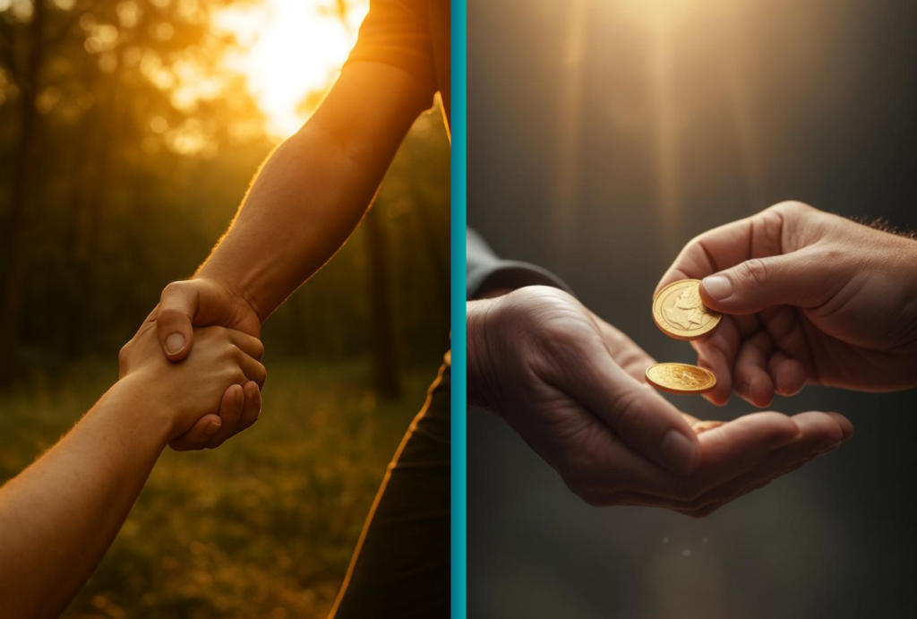 Giving time vs giving wealth 