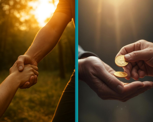 Giving time vs giving wealth 